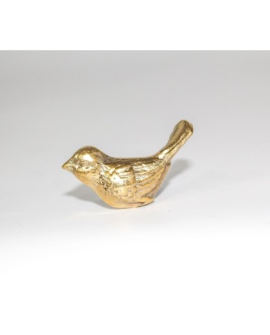 1 Adet -  Pirinç Kaplama Vidalı Tepsi Kulpu - Kuş Model