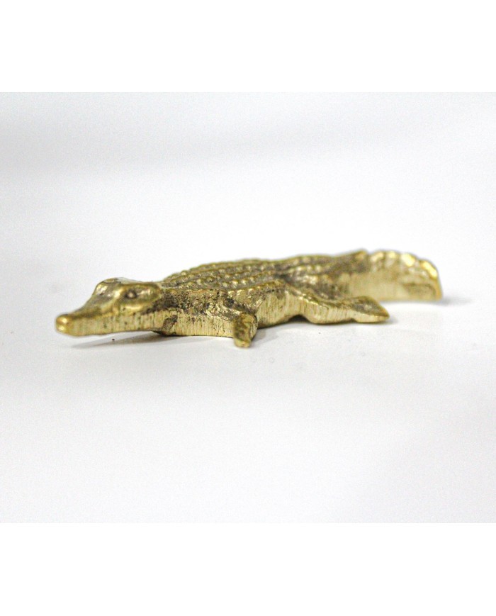 1 Adet -  Pirinç Kaplama Vidalı Tepsi Kulpu - Timsah Model