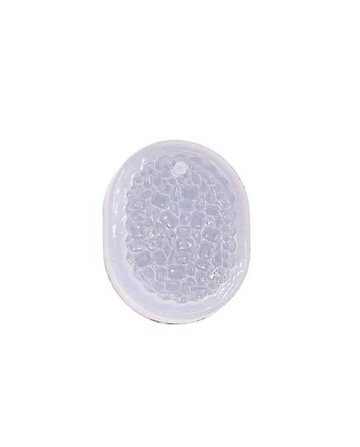 Kristal Tırtıklı Oval Epoksi  Kalıbı - Hobi Silikon Kalıbı -Kod:469