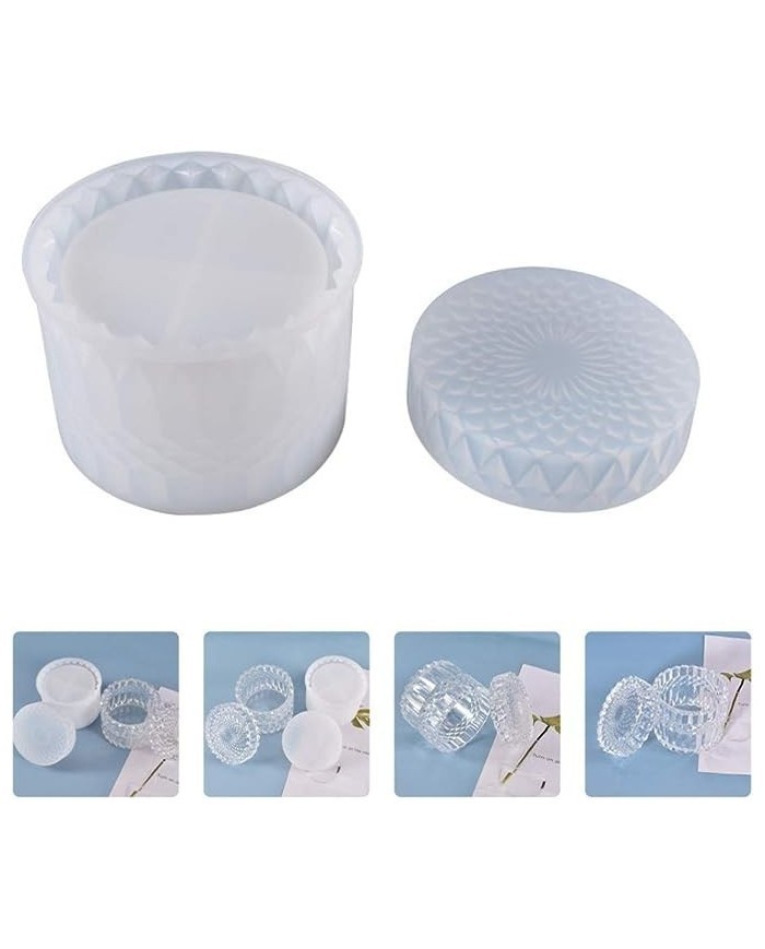 Desenli Şekerlik Silikon Kalıbı - Hobi Silikon Kalıbı -Kod:472