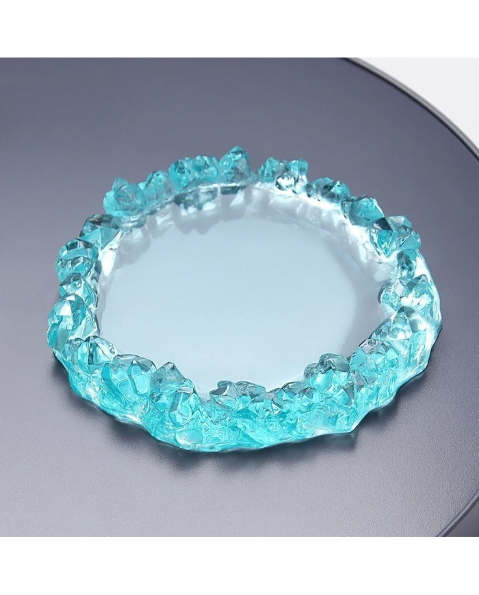 Kristal Köşeli Bardak Altlığı Silikon Kalıbı - Hobi Silikon Kalıbı -Kod:483