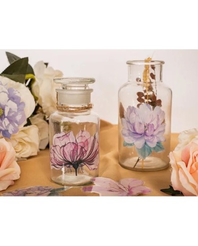 1 Paket - Epoksi Çiçek Sticker