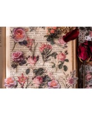 1 Paket - Mix Açık Pembe Çiçek Sticker