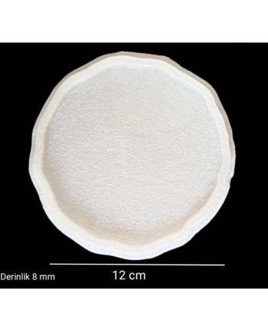 12cm - Kavisli Yuvarlak Bardak Altı Kalıbı