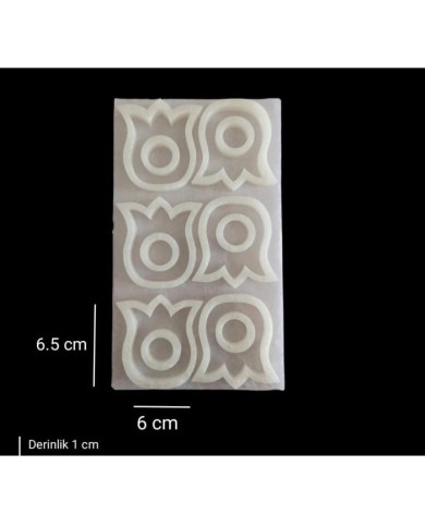 6,5 cm - Lale Peçete Yüzüğü Kalıbı - Kod: SN1230