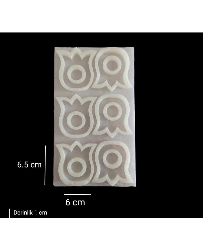 6,5 cm - Lale Peçete Yüzüğü Kalıbı - Kod: SN1230