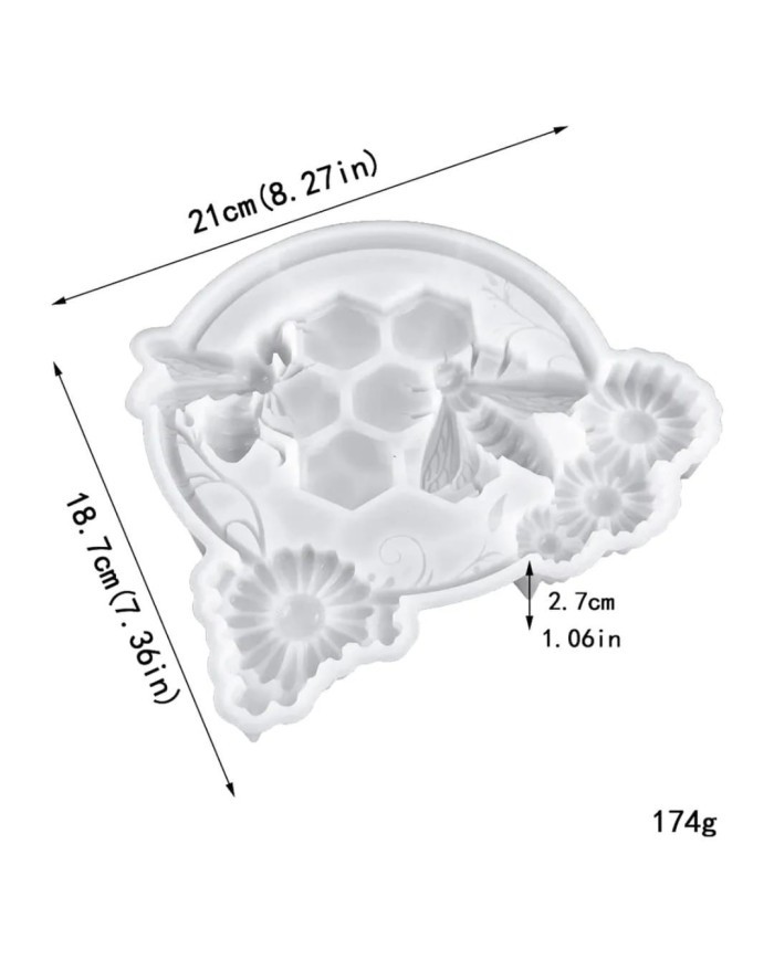 Duvara Asılı Arı - Hobi Silikon Kalıp-21x18,7 cm- Kod:1110