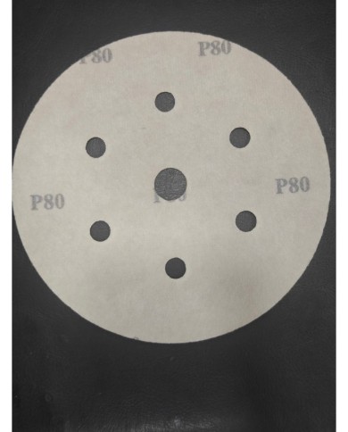1 Adet - Karbosan 150 mm P80 - 7 Delikli - Sarı - Cırt Zımpara