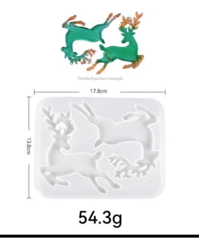 Neşeli Ren Geyiği Noel Kalıbı Kod:1145