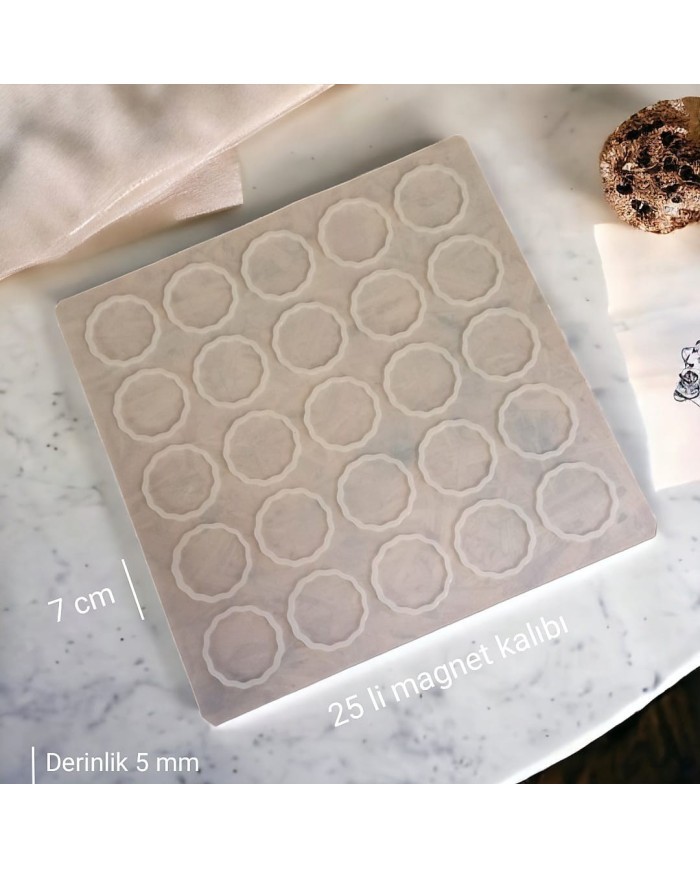 25 Lİ 7CM REÇİNE EPOKSİ MAGNET KALIBI