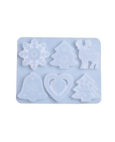 Çoklu Yılbaşı Süsü Epoksi Reçine Kalıp - Kod:1120