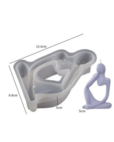 Düşünen İnsan Epoksi Mum Ve Beton Kalıbı - Hobi Kalıbı - Kod:1072