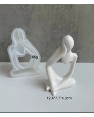 Düşünen İnsan Epoksi Mum Ve Beton Kalıbı - Hobi Kalıbı - Kod:1072
