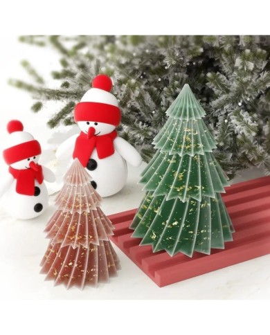 Çam Ağacı Mum Kalıbı - Hobi Silikon Kalıbı - Kod: 1142