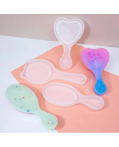 Elips Epoksi Tarak Kalıp Seti -  Hobi Silikon Kalıbı - Kod:1209