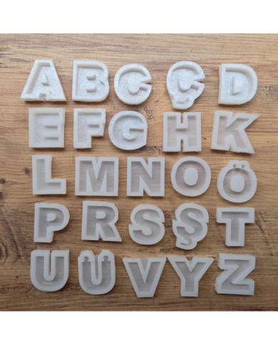 Tekli Harf Epoksi Reçine Kalıbı - L