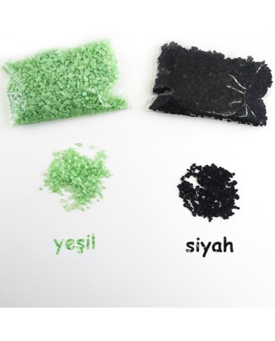 Kırık Taş Deliksiz Yeşil Siyah 25 gr
