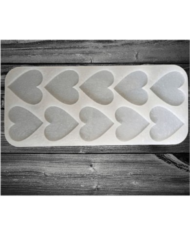 5 Adet 10lu Kalp - Hobi Silikon Kalıbı- Kod: