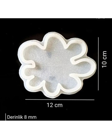 5 Adet 12cm x 10cm - Bulut Kenar Bardak Altı Kalıbı