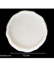 5 Adet 12cm - Kavisli Yuvarlak Bardak Altı Kalıbı