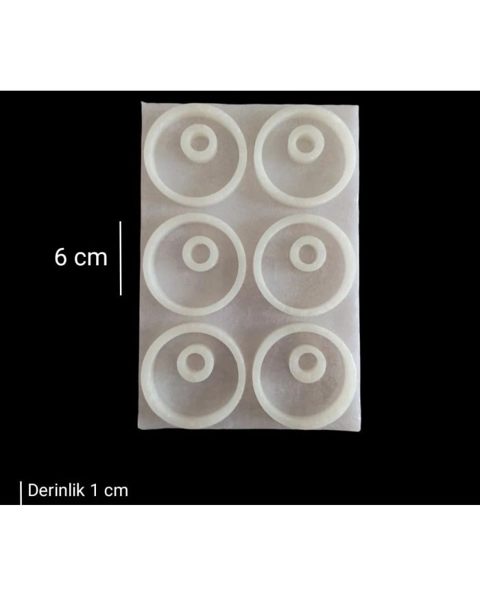 5 Adet 6 cm - Peçete Yüzüğü Kalıbı M2