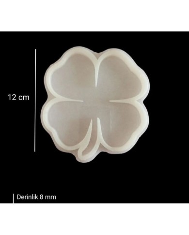 5 Adet 12cm - Yonca Model Bardak Altı Kalıbı