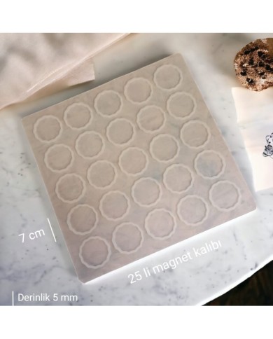 25 Lİ 7CM REÇİNE EPOKSİ MAGNET KALIBI DALGALI MODEL