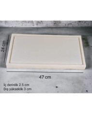 Tavla Silikon Kalıbı - Reçine epoksi Kalıp - 47x24 cm