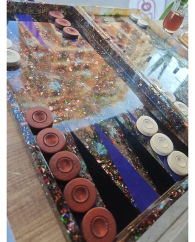 Tavla Silikon Kalıbı - Reçine epoksi Kalıp - 47x24 cm