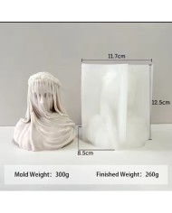 Peçeli Kadın Mum Silikon Kalıbı - Kod:1100