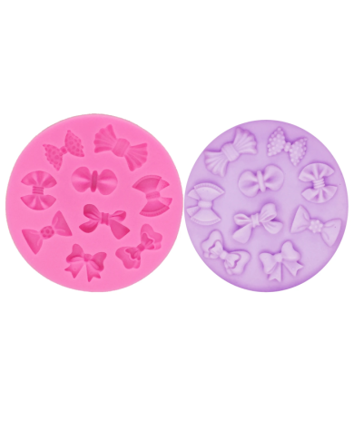 Silikon  Mum Kalıbı - 3D Papyon Şeklinde, Kek, Çikolata Silikon Kalıbı - Kod:1127