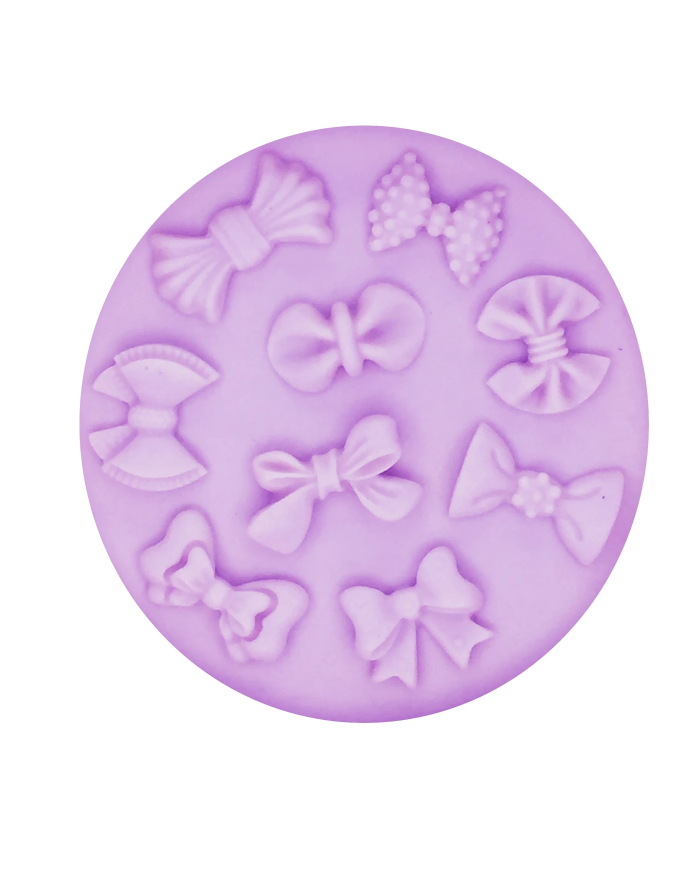 Silikon  Mum Kalıbı - 3D Papyon Şeklinde, Kek, Çikolata Silikon Kalıbı - Kod:1127