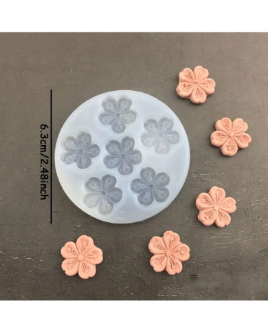 3D Mini Papatya Silikon Kalıp - Hobi Silikon Kalıbı -Kod:1130