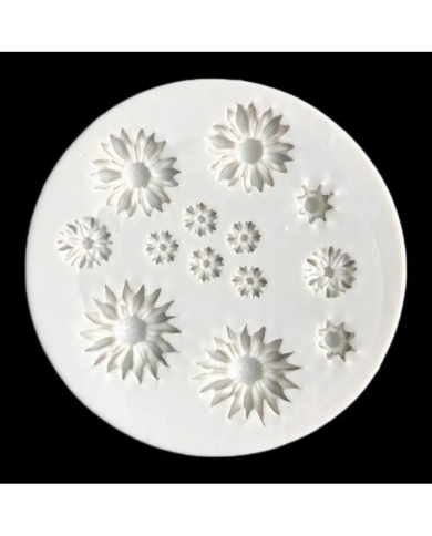 3D Mini Papatya Silikon Kalıp - Hobi Silikon Kalıbı -Kod:1130