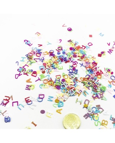 Mini Harf Karışık Renk Paketi 5 gr
