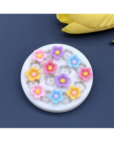Mini Çiçek Silikon Reçine Epoksi Silikon Kalıbı - Kod:1132