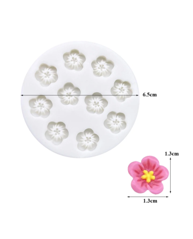Mini Çiçek Silikon Reçine Epoksi Silikon Kalıbı - Kod:1132