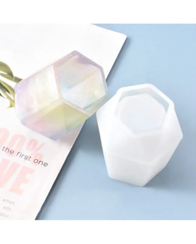 Altıgen Şekilli kalemlik- Hobi Silikon Kalıbı -Kod:1139