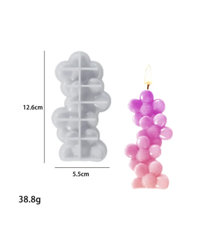 Papatya Modeli Mum Hobi Silikon Kalıbı - Kod: 1152