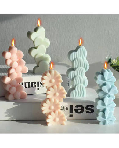 Papatya Modeli Mum Hobi Silikon Kalıbı - Kod: 1152