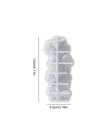 Yonca Modeli 3D Mum Hobi Silikon Kalıbı - Kod: 1151