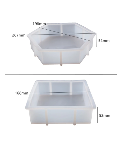 Geometri Büyük Küp Reçine Epoksi Hobi Silikon Kalıbı - Kod:1040