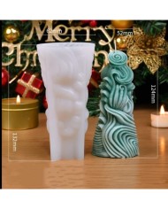 Noel Desen Silindir Mum Hobi Silikon Kalıbı Kod:1179