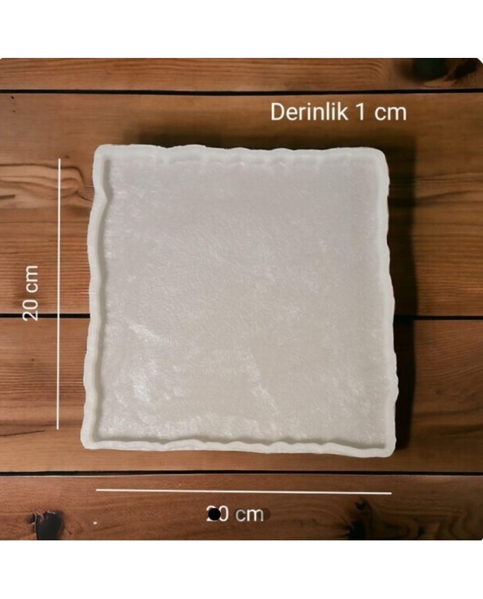 20x20 Tırtıklı Kare Silikon Epoksi Reçine Kalıbı - Kod: 1230B