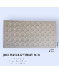 Çoklu Silikon Epoksi Reçine Magnet Kalıbı  ( 50'li ) 2.kalite