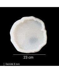 Tırtıklı Yuvarlak Tepsi Kalıbı  - Hobi Silikon Kalıbı