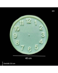 Türkçe Rakamlı 40 Cm Saat Kalıbı - Hobi Silikon Kalıbı