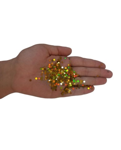 Epoksi Süsleme Glitter Pul Altıgen Koyu Gold - 5 gr