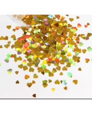 Epoksi Süsleme Glitter Pul Kalp Janjan Gold-5 gr