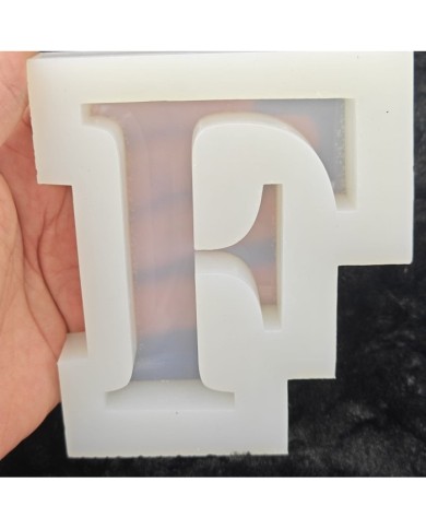 F Harfi Epoksi Beton Mum Kalıp - L Boy